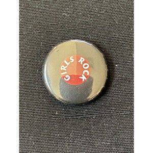 Button Girls Rock Sticker Sisters VINTAGE